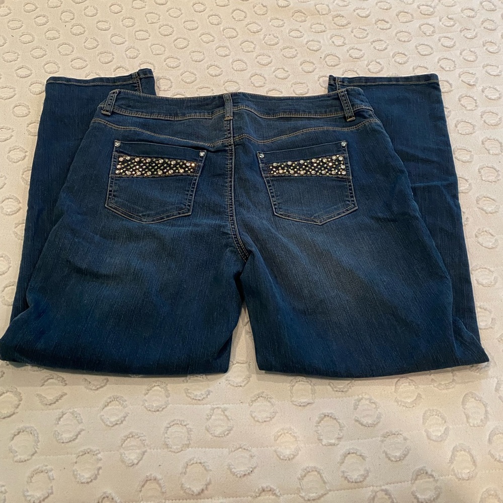 Chico’s Platinum Ankle Blue Jeans- Size 1.5 - Picture 3 of 5